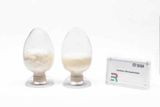 良い価格 ソルビタンモノパルミタートまたはソルビタンパルミタート 分子式 C22H42O6 淡黄色粒状固体 HLB値 6.7 安定剤 厚化剤 潤滑剤 軟化剤 仕上げ剤 分散剤 オンライン